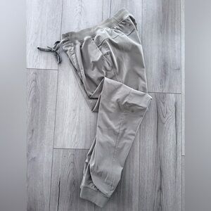 Lululemon Men’s Joggers Medium Taupe Grey Athletic Pants Tapered Drawstring